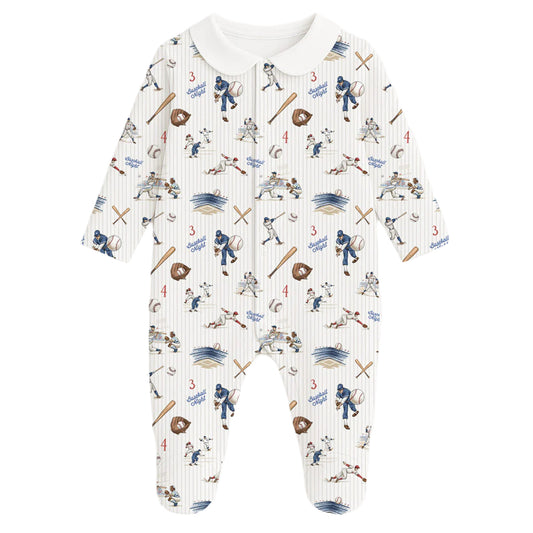 Baseball Collar Footies