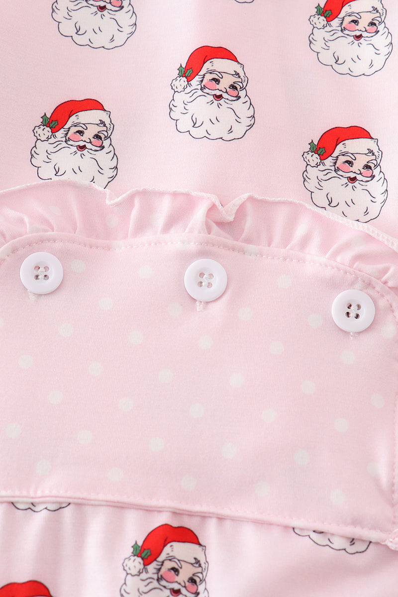 Pink Santa Claus Infant Romper