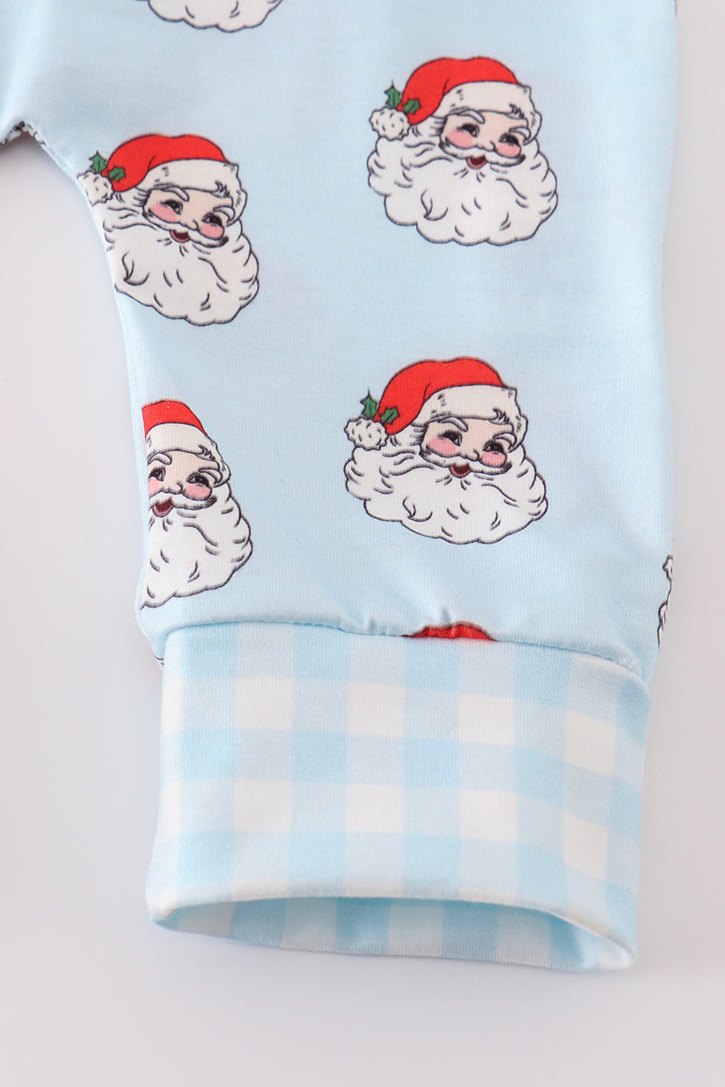 Blue Santa Infant Romper