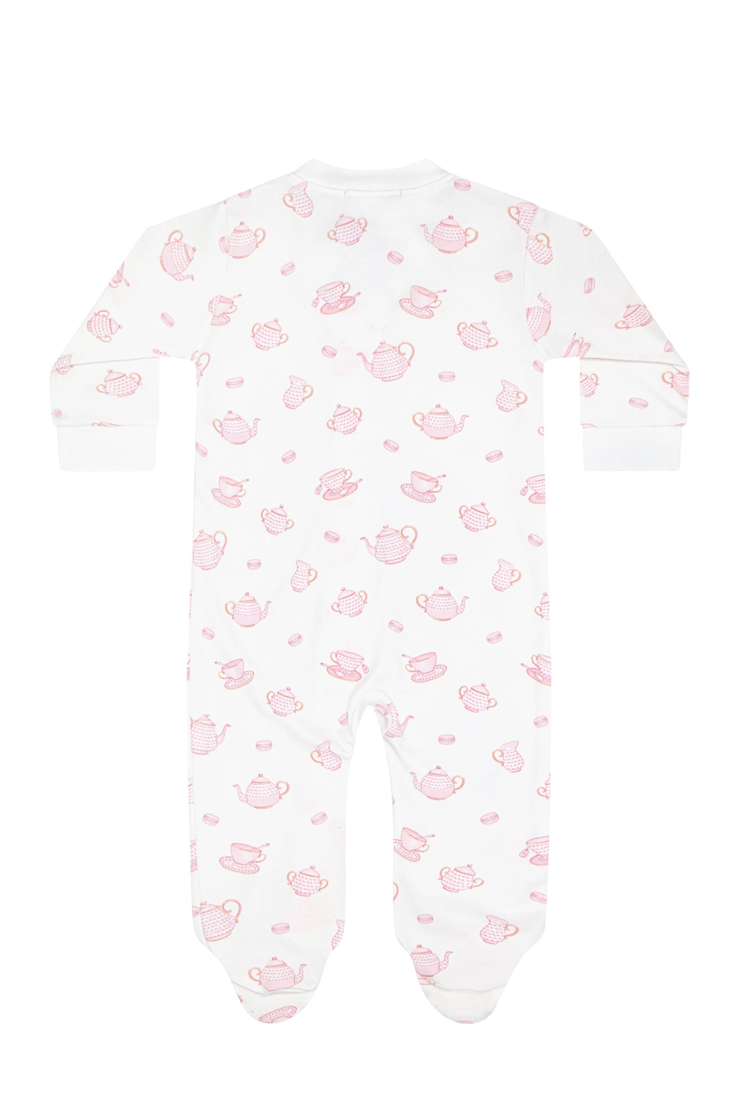 Petite Tea Time Zipper Footie