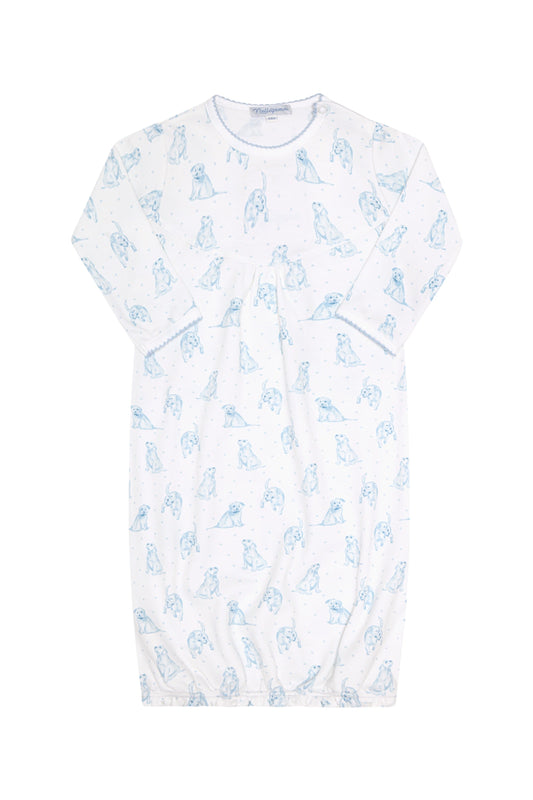Blue Puppy Love Print Gown