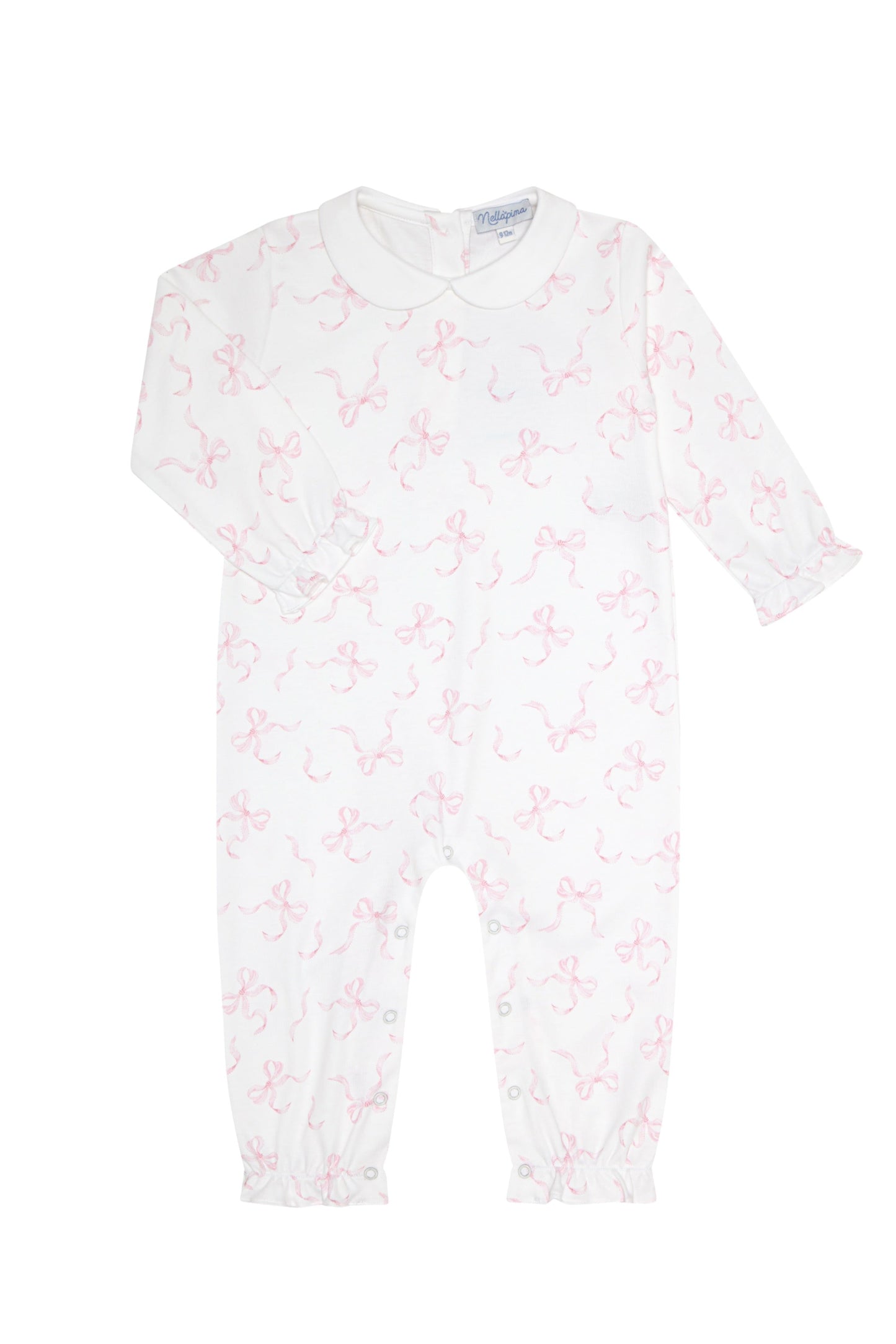 Charming Bows Print Romper long sleeve