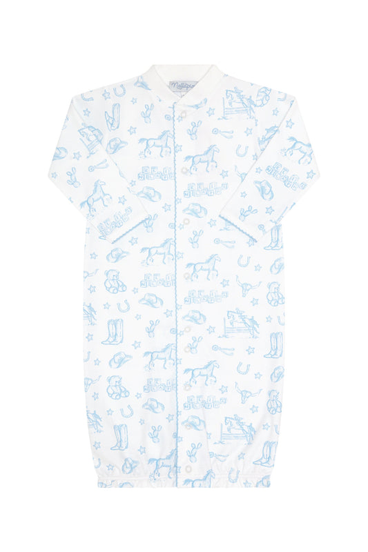 Blue Lone Star Toile Converter Gown