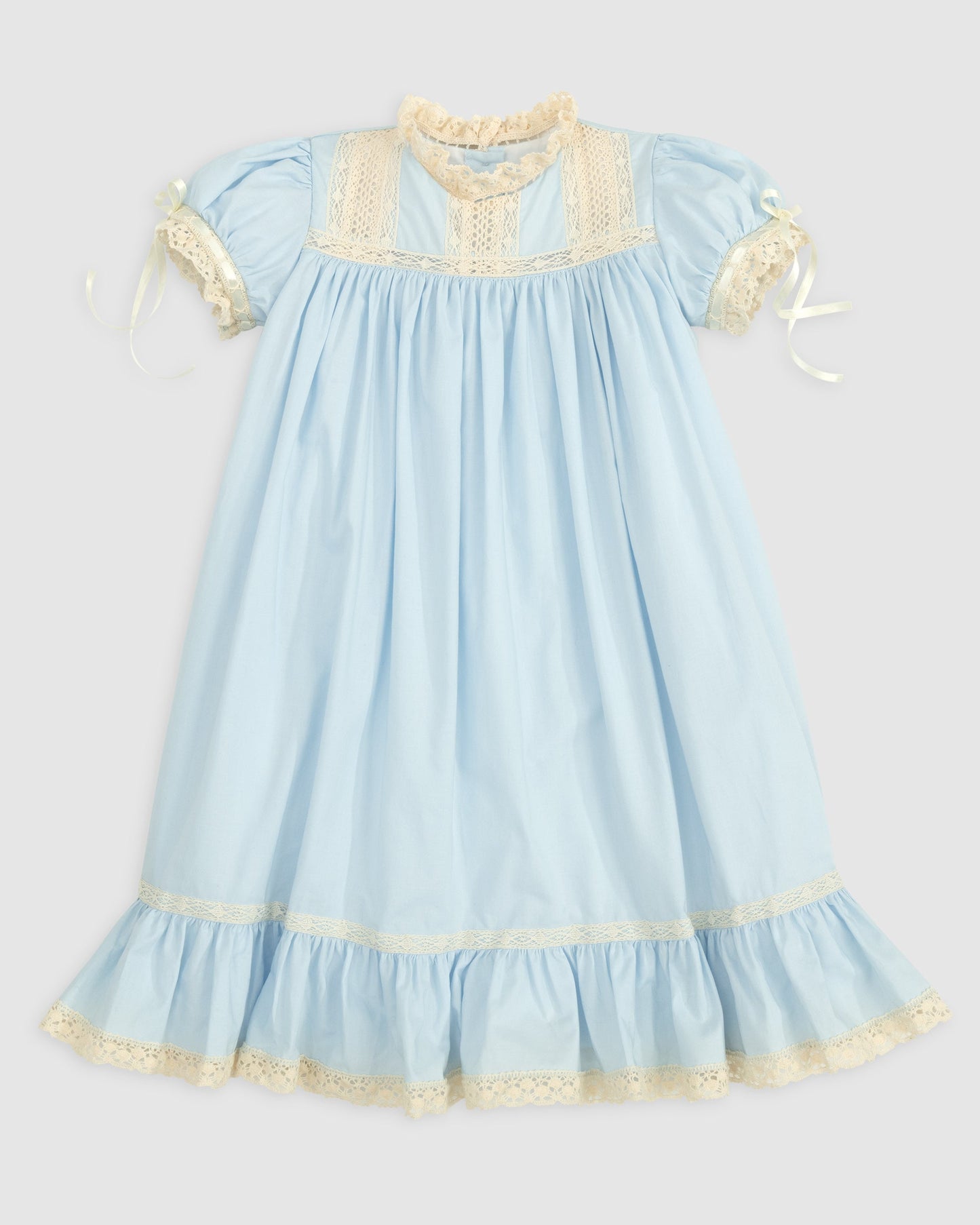 Bristol Blue Short Sleeved Heirloom Dress
