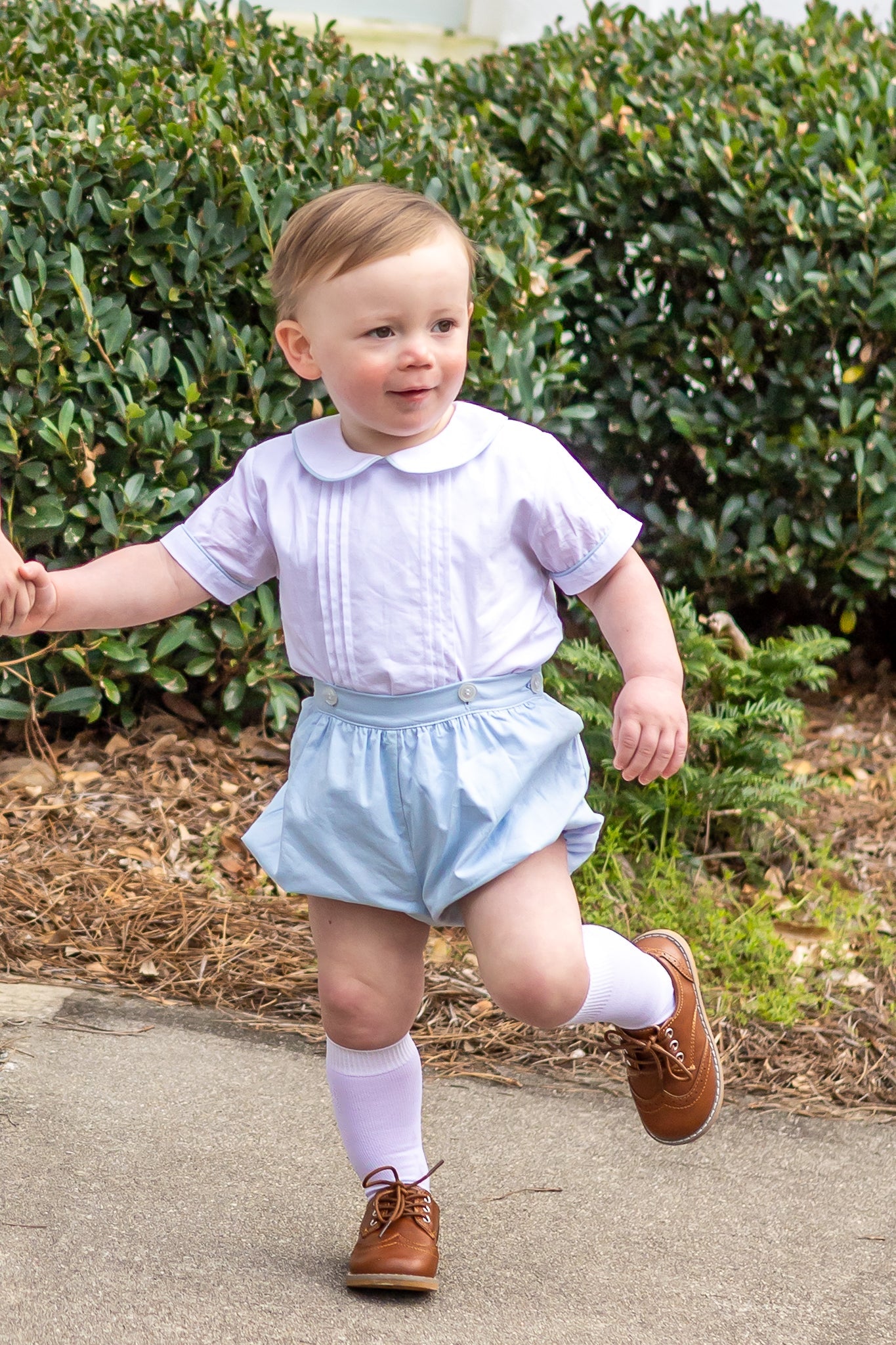 Sterling Boys Blue Heirloom Button-On Bubble