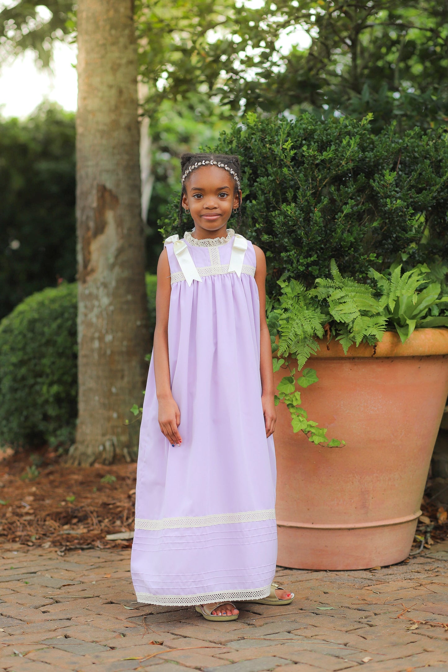 Cambridge Lilac Sleeveless Heirloom Dress