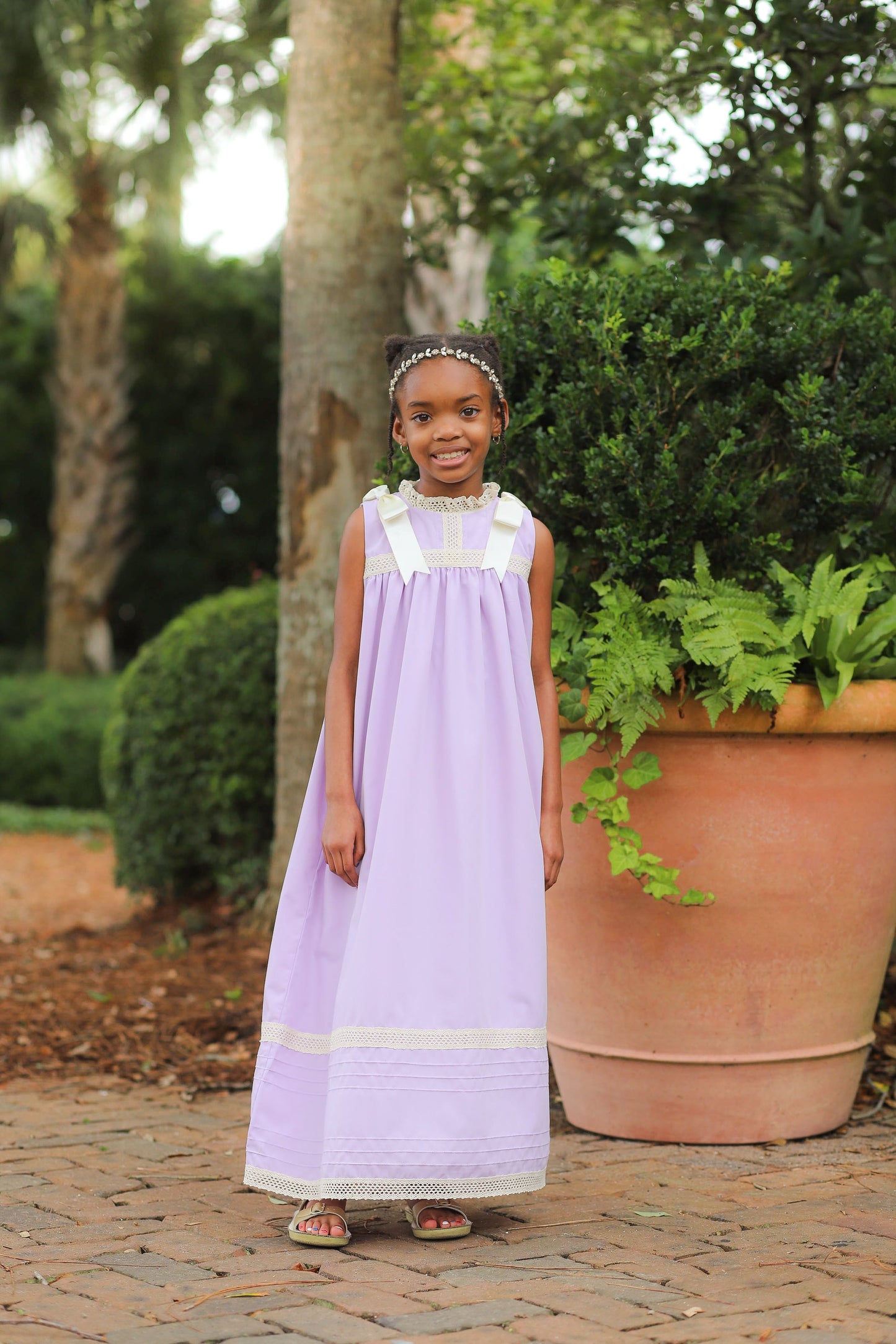 Cambridge Lilac Sleeveless Heirloom Dress