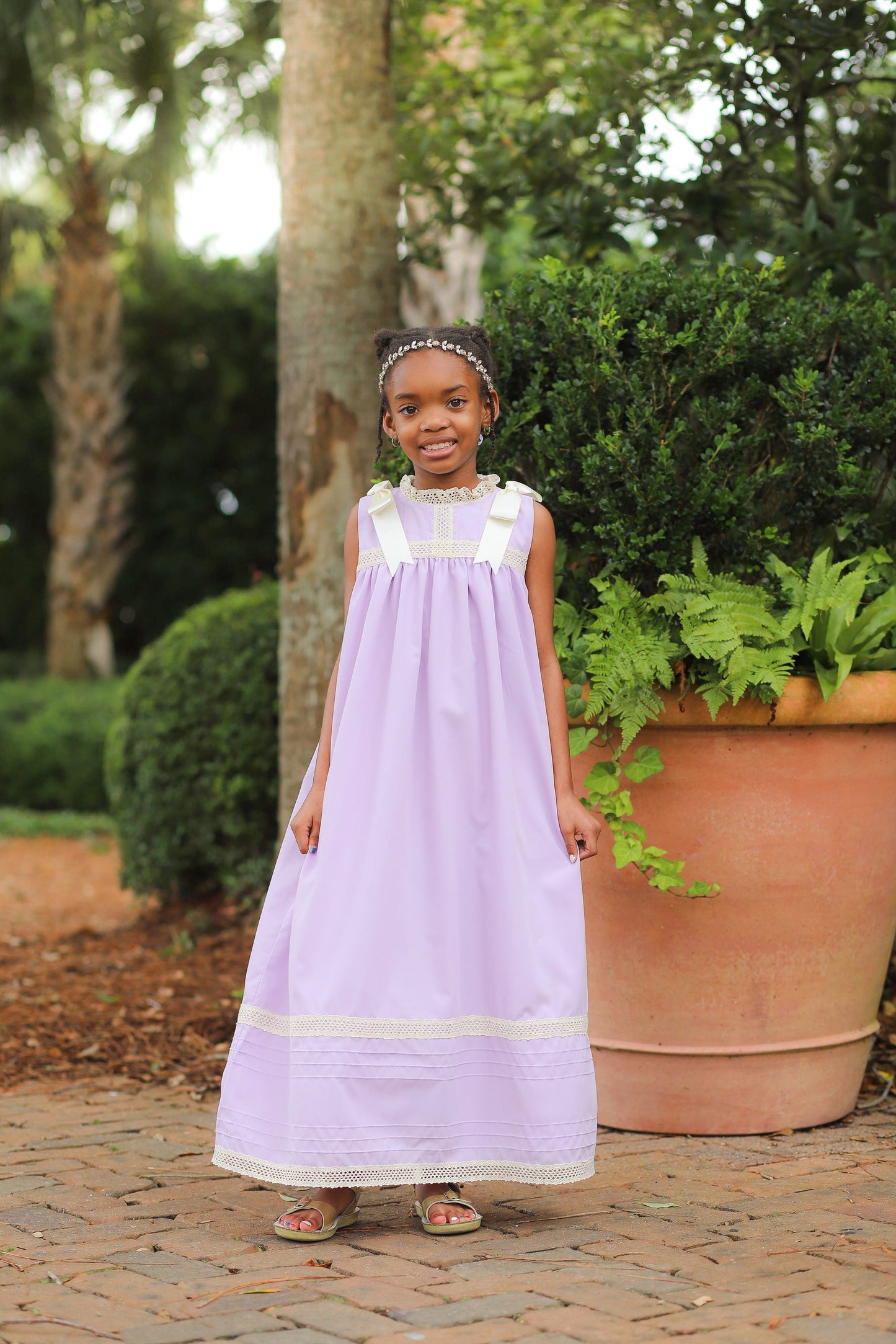 Cambridge Lilac Sleeveless Heirloom Dress