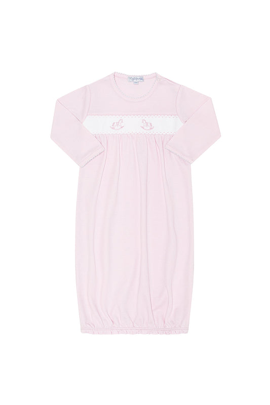 Pink Rocking Horse Embroidered Gown