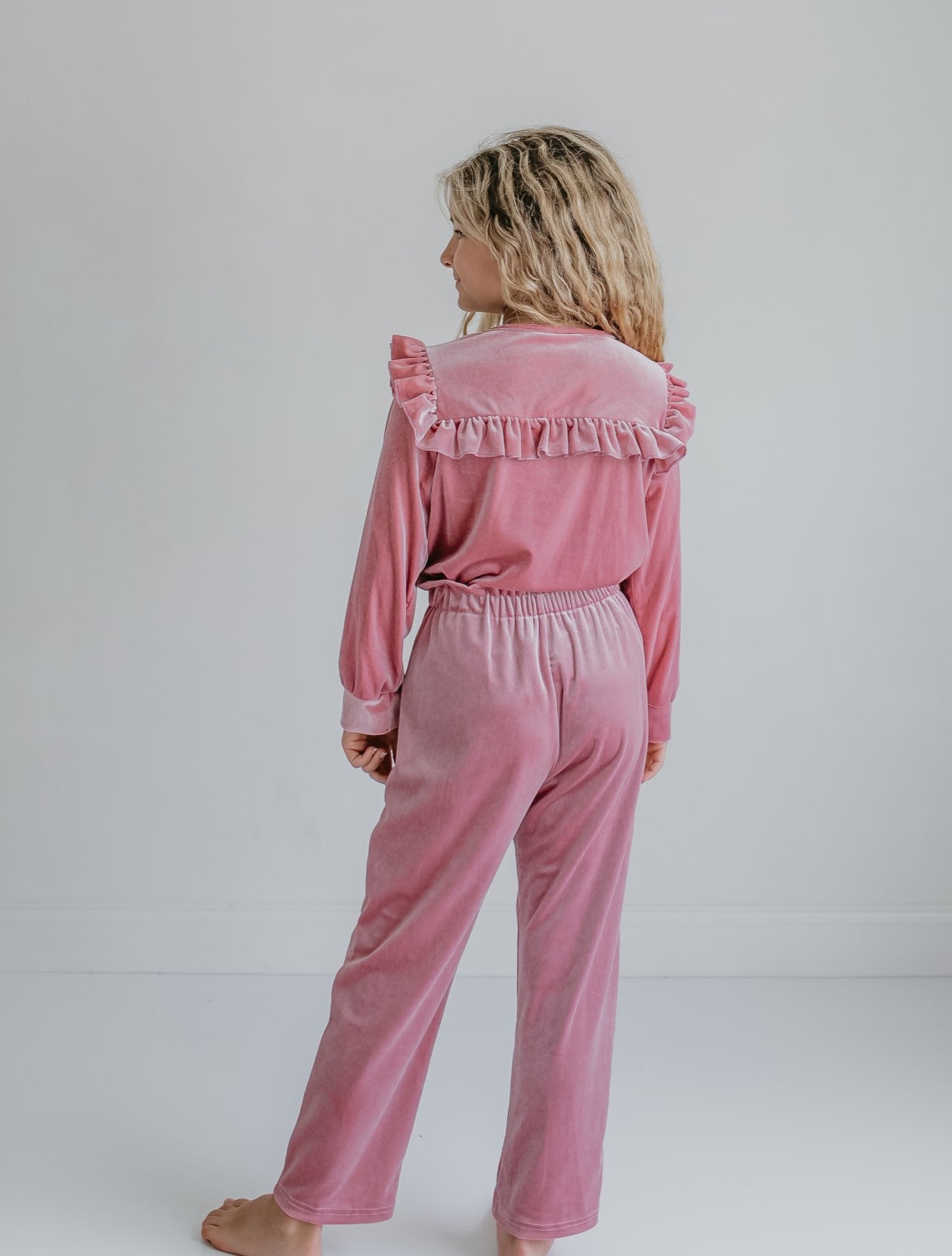 Pink Velvet Pant Set