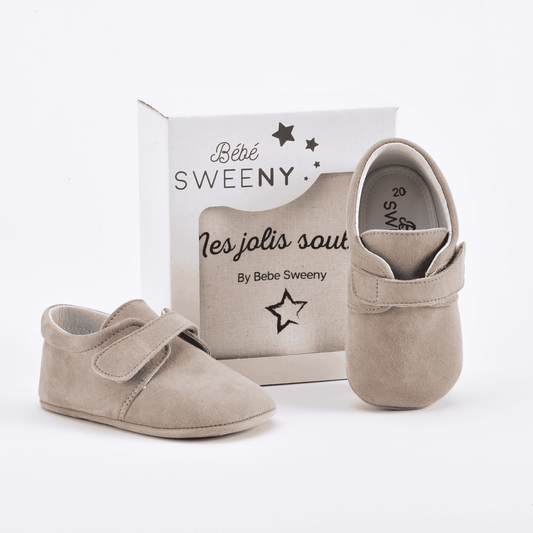 Boys Sand Suede Leather Pre-Walker Shoes