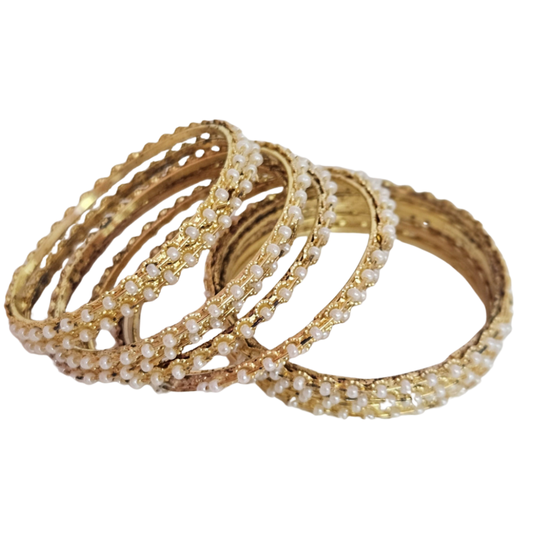 Gold & Pearl Bangles