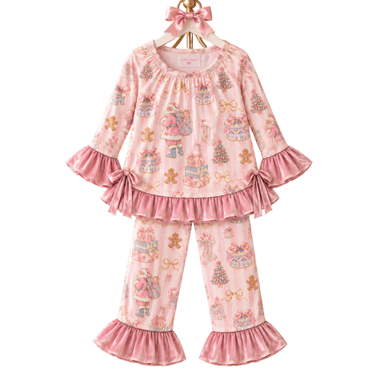 Gingerbread Kisses & Pink Wishes Pajama's