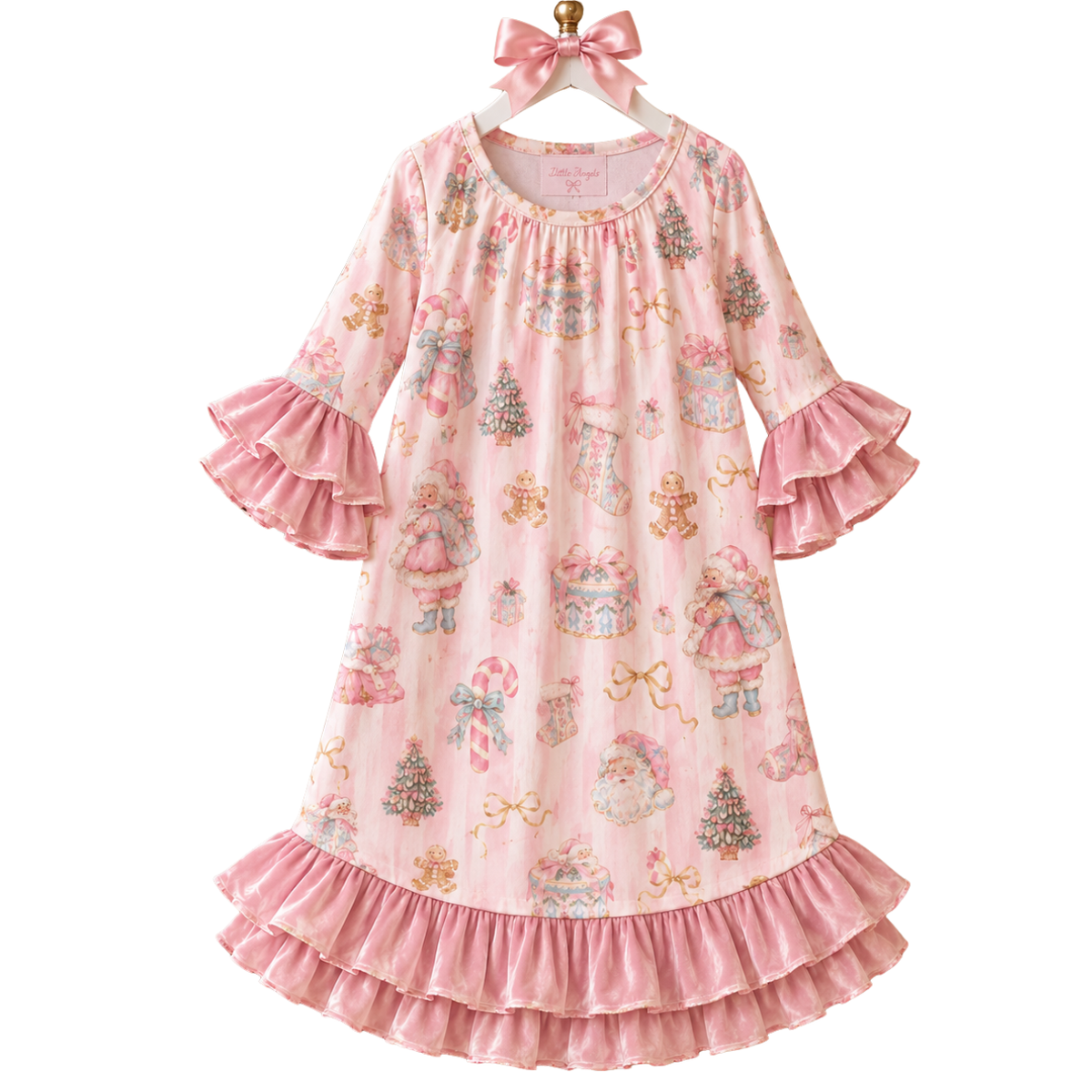 Gingerbread Kisses & Pink Wishes Nightgown