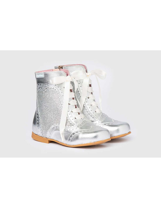 Angelo's Glitter Boots Silver