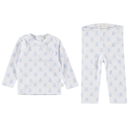 TWO PIECE SET - TEDDY BEAR BLUE
