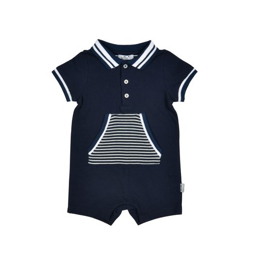 Boys Navy Blue Romper