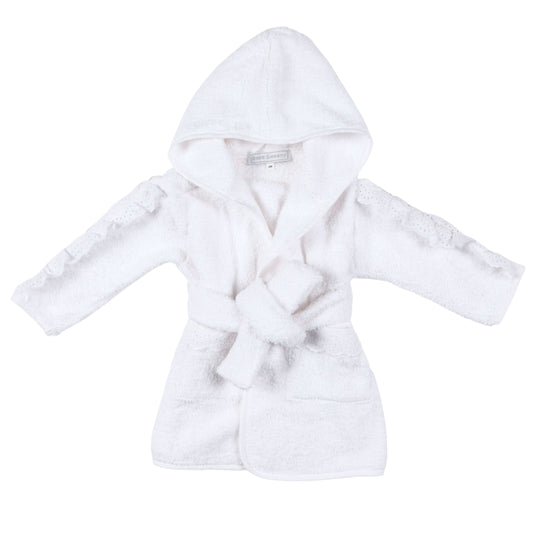 CHELY | Personalised White Lace Ruffle Bathrobe