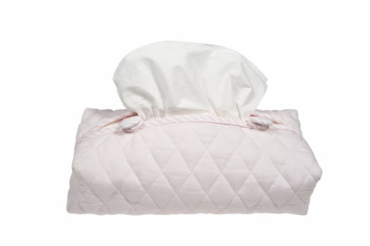 Baby Pink Quilted Wipes Cover