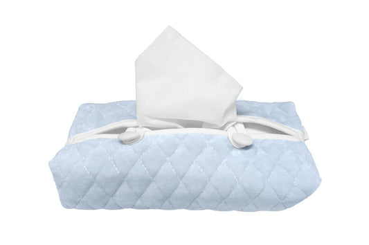 Baby Blue Quilted Wipes Cover