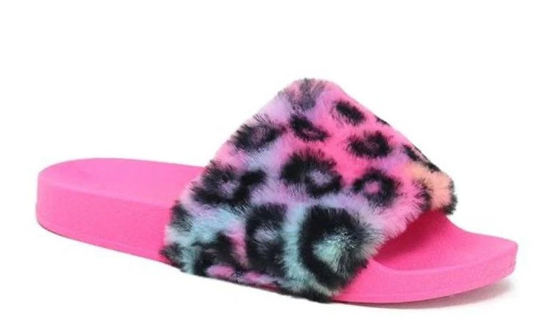 Faux Fur Slides