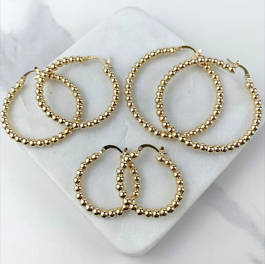 14KT Gold Fill Bead Hoops