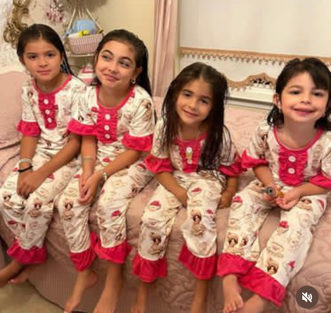 Little Angels Exclusive Designs Girls Victorian Tea Party Pajamas