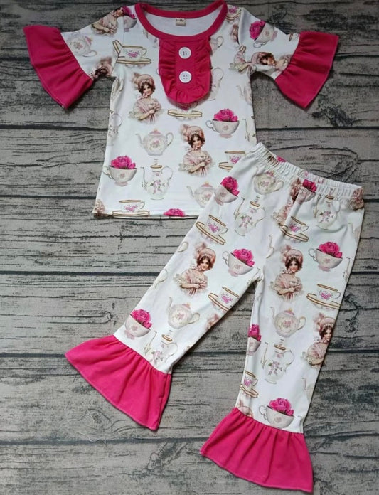 Little Angels Exclusive Designs Girls Victorian Tea Party Pajamas