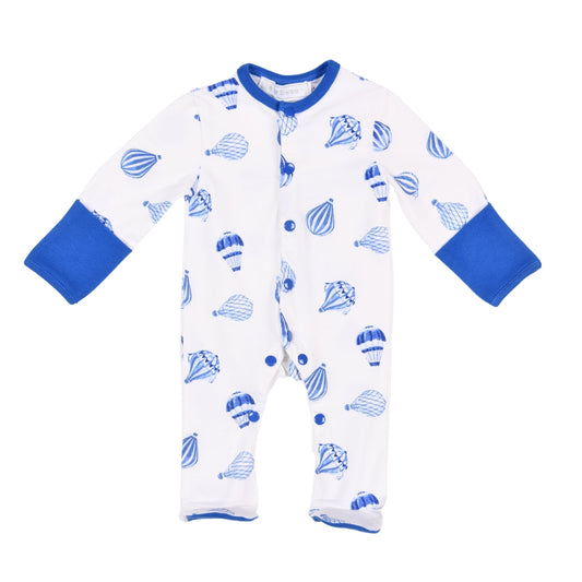 LOAN | Boys Blue Balloon Organic Cotton Babygrow