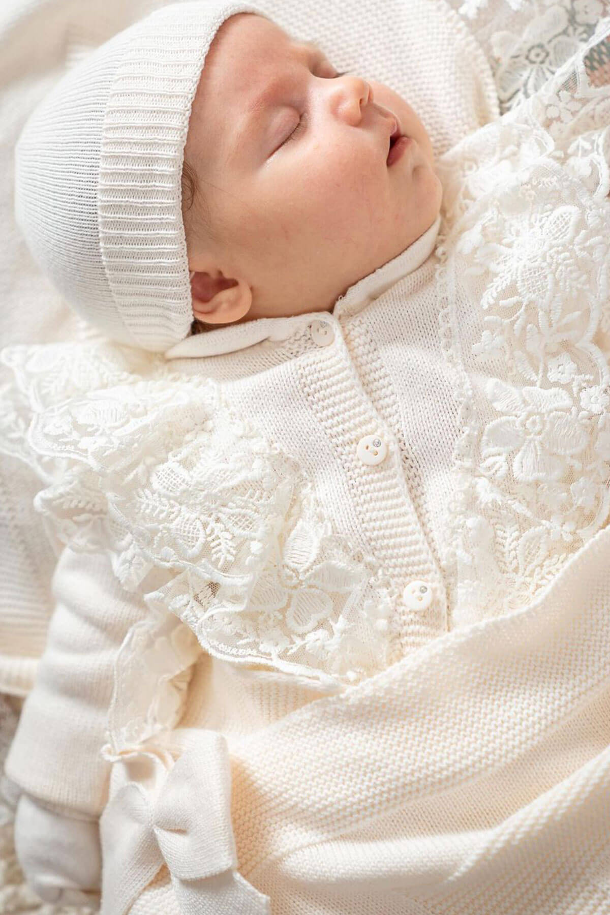 Eva Cream Newborn Knitwear Coming Home Set (5 pcs)
