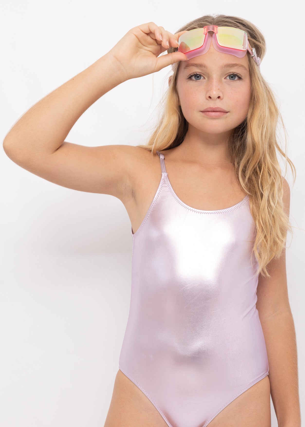 Swimming Goggles for Girls & Women in Blush Pink