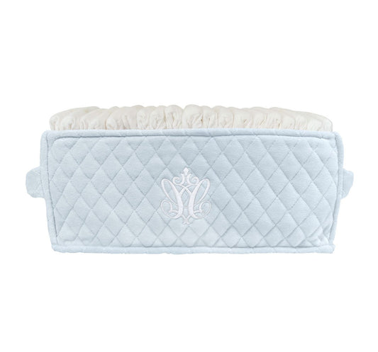 Baby Blue Quilted Diaper Box