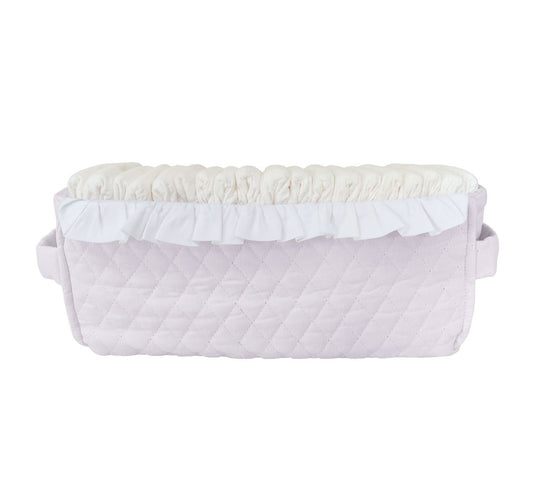 Baby Pink Quilted Diaper Box