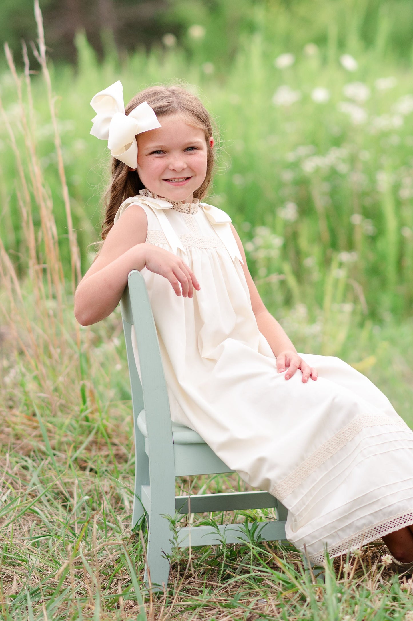 Cambridge Ecru Sleeveless Heirloom Dress