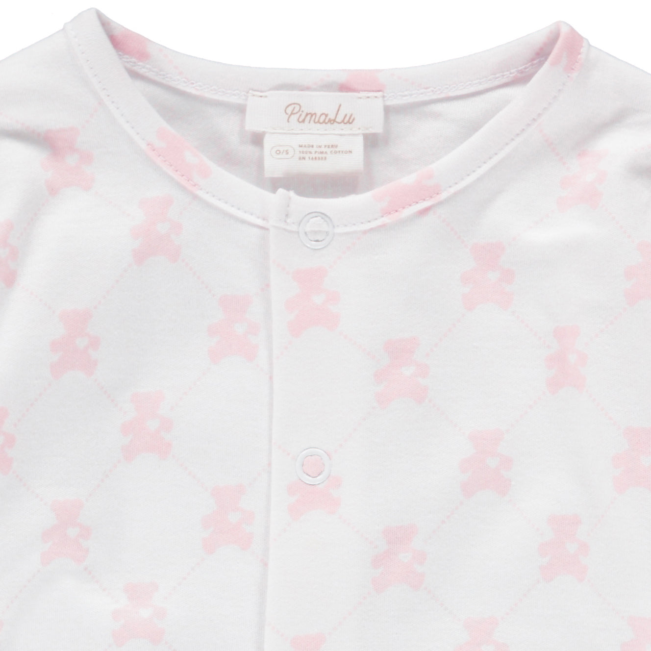 SNAP FOOTIE - TEDDY BEAR PINK