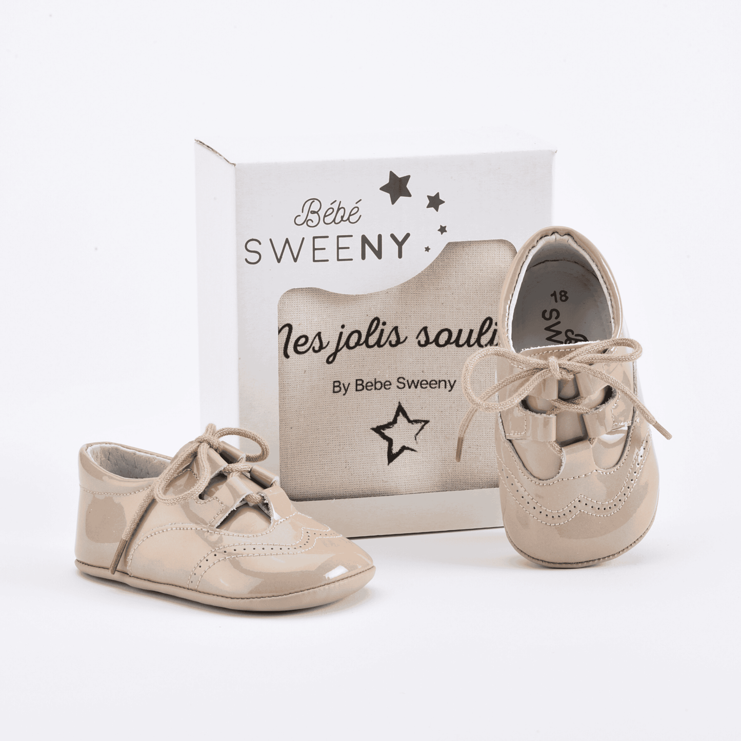 Baby Sand Patent Leather Pre-Walker Shoes