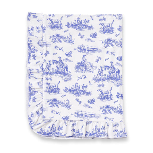 Toile de Jouy Stroller Bamboo Blanket